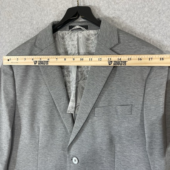 Lauren Ralph Lauren Blazer Men's 42S Gray Cotton Nylon Spandex 2 Button‎ *Flaw - Picture 7 of 13